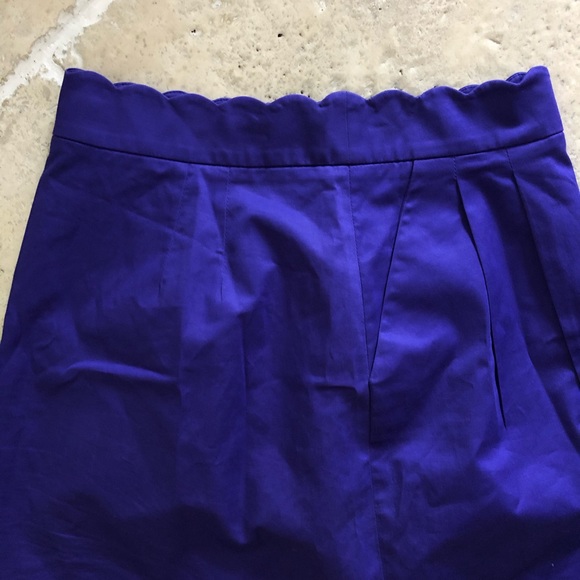 J. Crew Royal Blue Scalloped High Waisted Skirt - Picture 4 of 8
